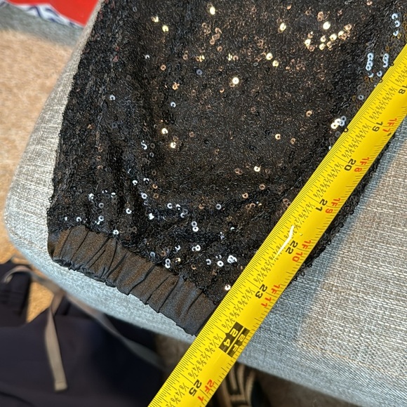 Anthropologie Saturday Sunday Black Sequin Joggers Size Medium - Picture 9 of 12